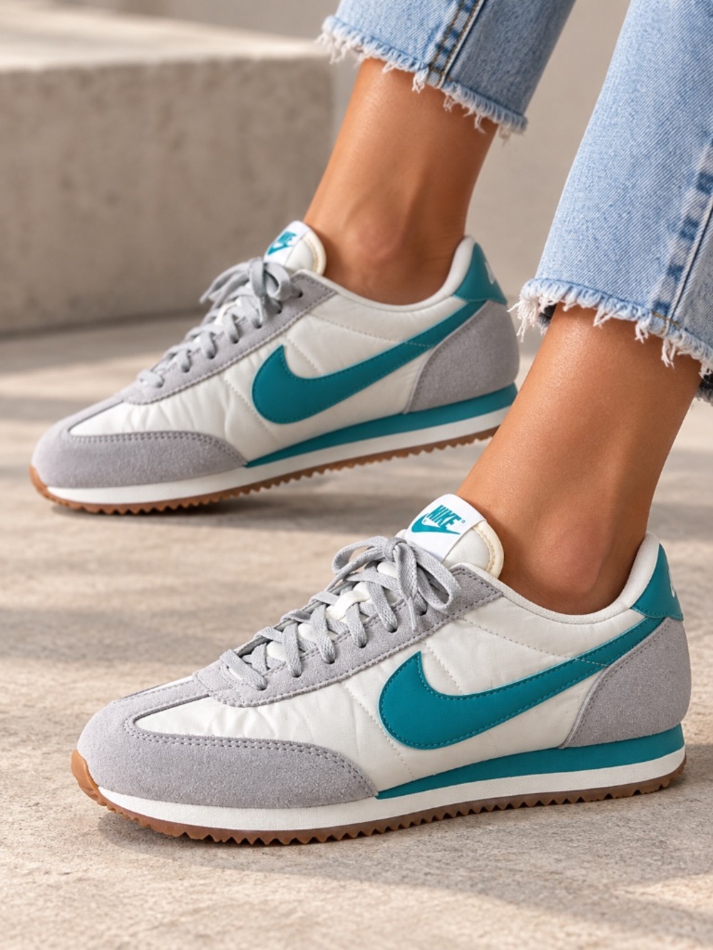 Nike White and Gray Sneakers